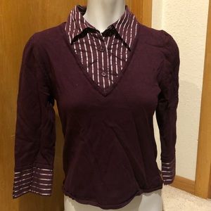 Burgundy Top size Petite Medium